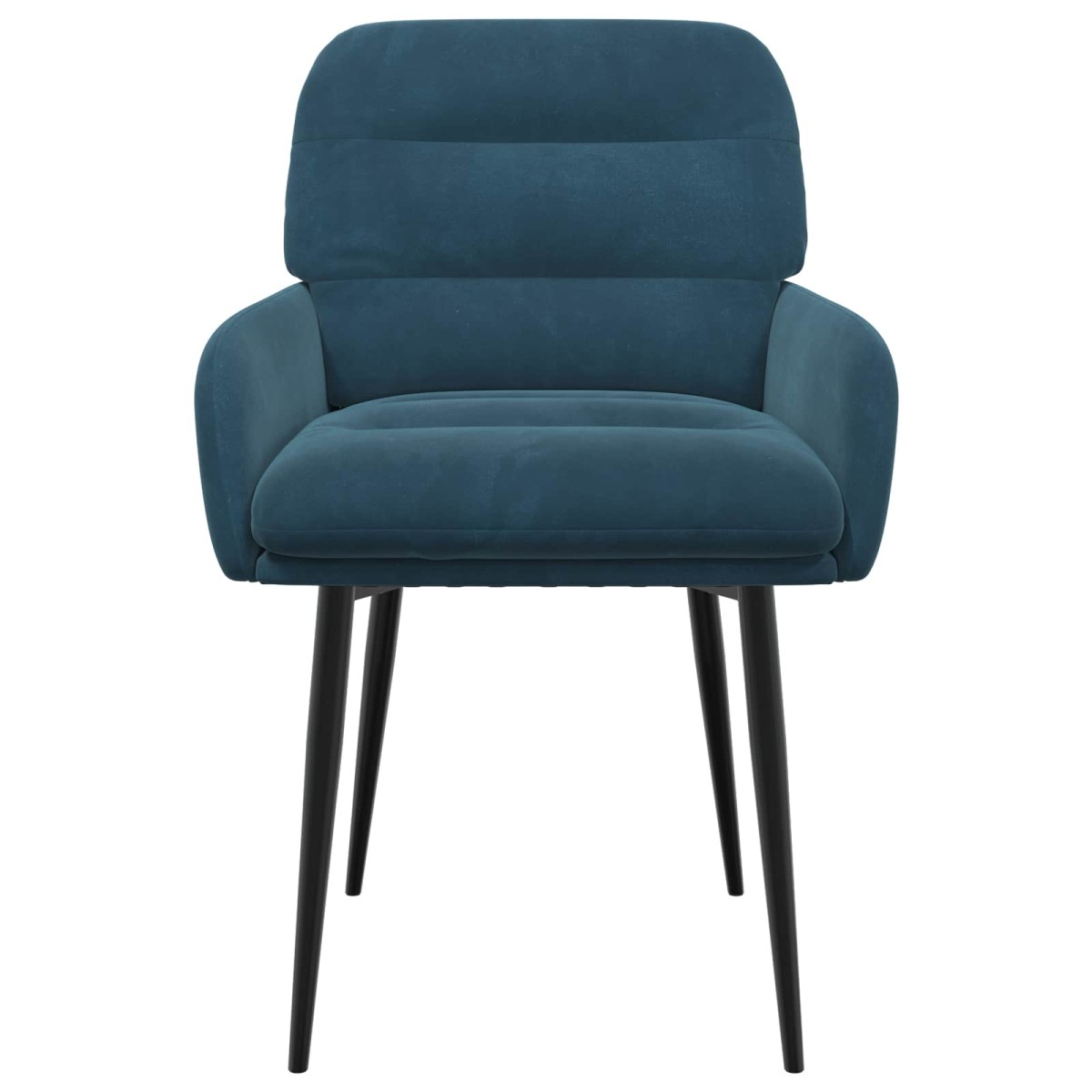 vidaXL Καρέκλες φαγητού 4 τμχ. Βελούδο Μπλε 59 x 59,5 x 90 εκ