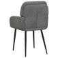 vidaXL Καρέκλες φαγητού 6 τμχ. Βελούδο Σκούρο Γκρι 59 x 59,5 x 90 εκ