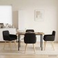 vidaXL Καρέκλες φαγητού 4 τμχ. Μπουκλέ Μαύρο 59 x 57 x 85 εκ.