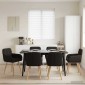 vidaXL Καρέκλες φαγητού 6 τμχ. Μπουκλέ Μαύρο 59 x 57 x 85 εκ.
