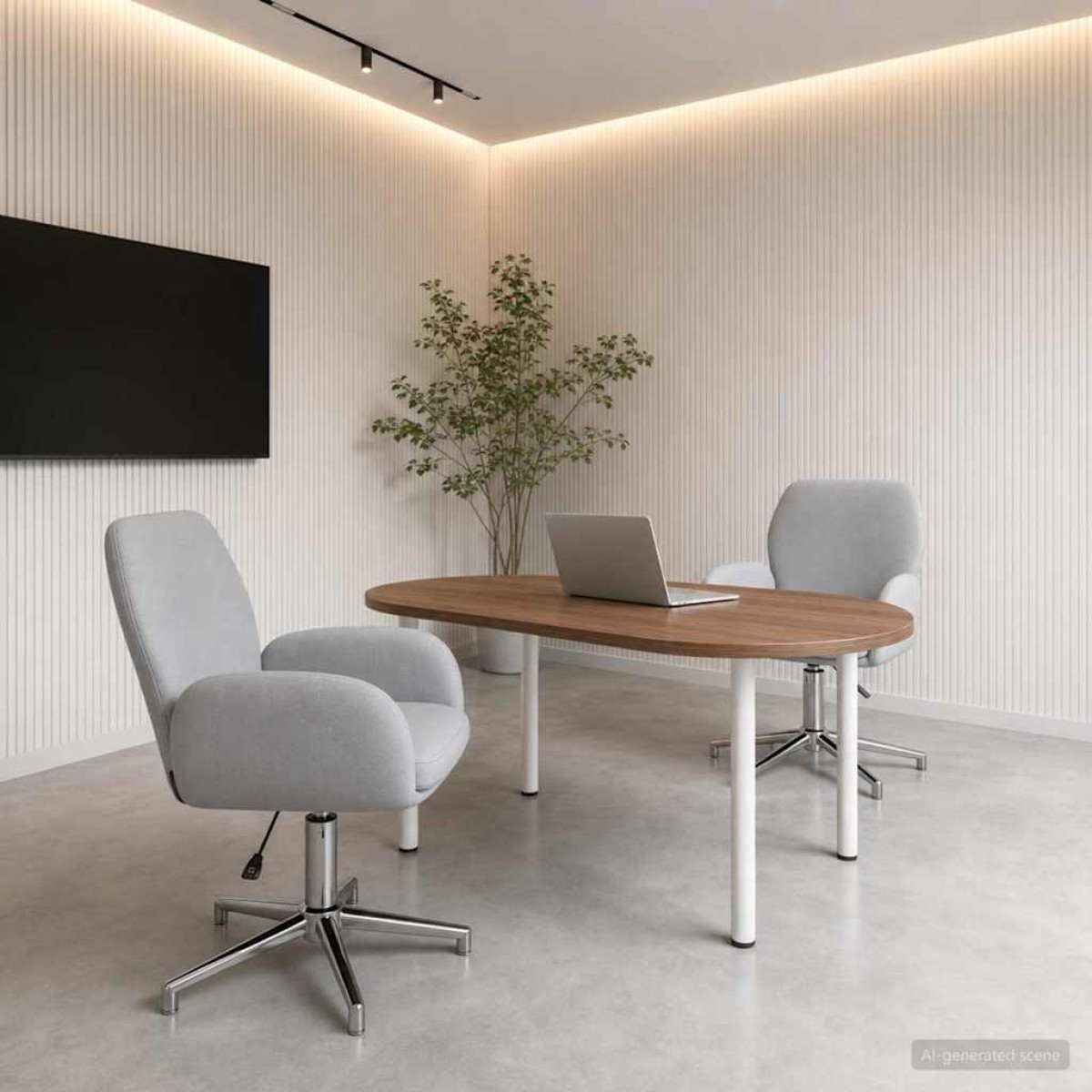 vidaXL Καρέκλες Γραφείου με Περιστροφή 2 τμχ. 54 x 58 x 90 εκ. Ύφασμα