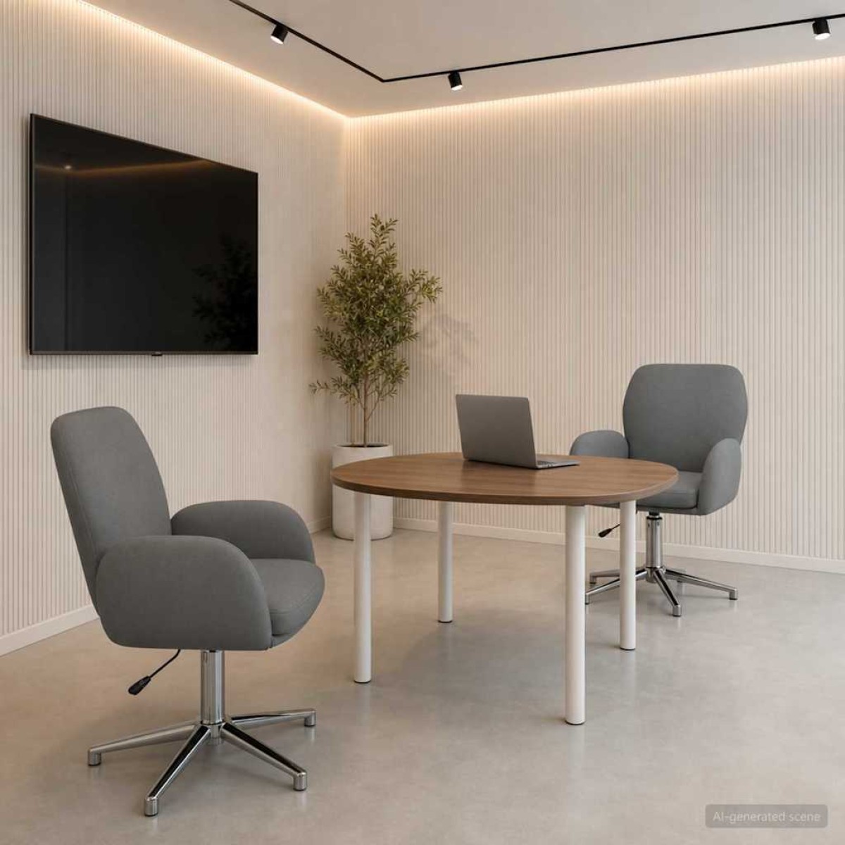 vidaXL Καρέκλες Γραφείου με Περιστροφή 2 τμχ. 54 x 58 x 90 εκ. Ύφασμα