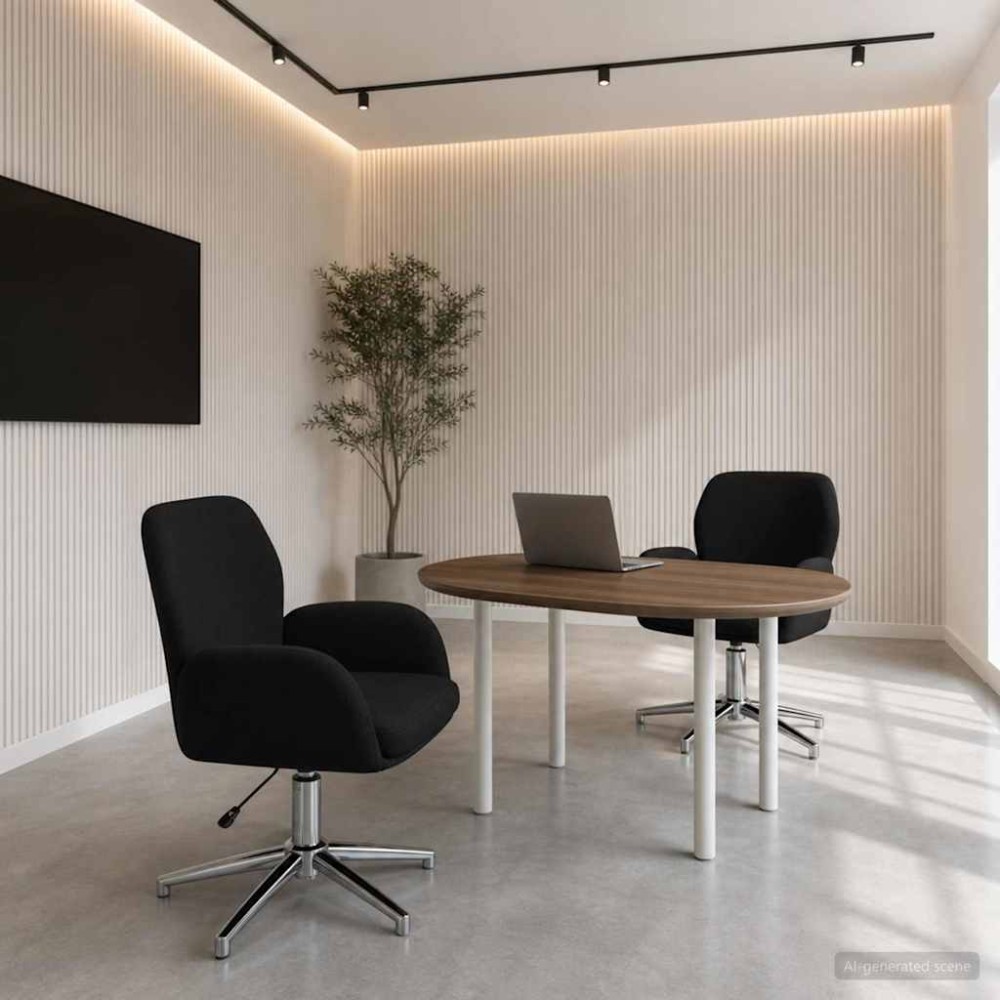 vidaXL Καρέκλες Γραφείου με Περιστροφή 2 τμχ. 54 x 58 x 90 εκ. Μαύρο