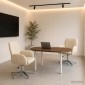 vidaXL Καρέκλες Γραφείου με Περιστροφή 2 τμχ. 54 x 58 x 90 εκ. Κρεμ