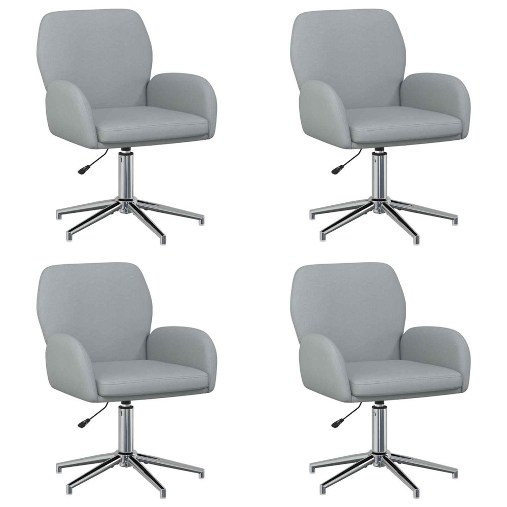 vidaXL Καρέκλες Γραφείου με Περιστροφή 4 τμχ. 54 x 58 x 90 εκ. Ύφασμα