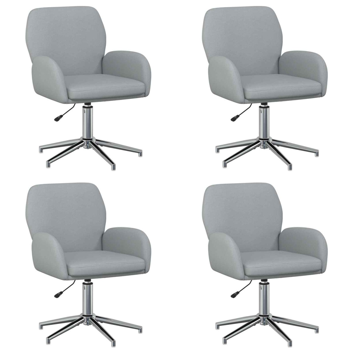 vidaXL Καρέκλες Γραφείου με Περιστροφή 4 τμχ. 54 x 58 x 90 εκ. Ύφασμα
