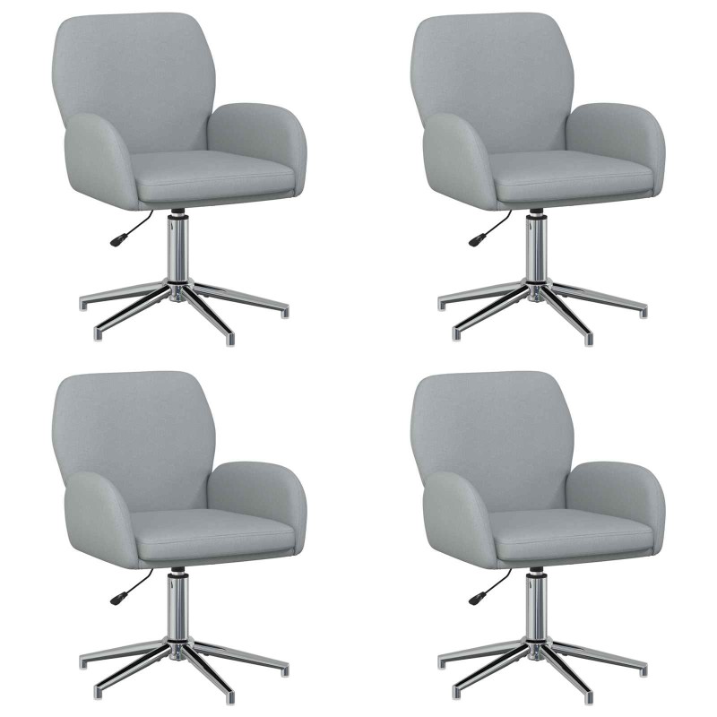 vidaXL Καρέκλες Γραφείου με Περιστροφή 4 τμχ. 54 x 58 x 90 εκ. Ύφασμα