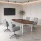 vidaXL Καρέκλες Γραφείου με Περιστροφή 4 τμχ. 54 x 58 x 90 εκ. Ύφασμα