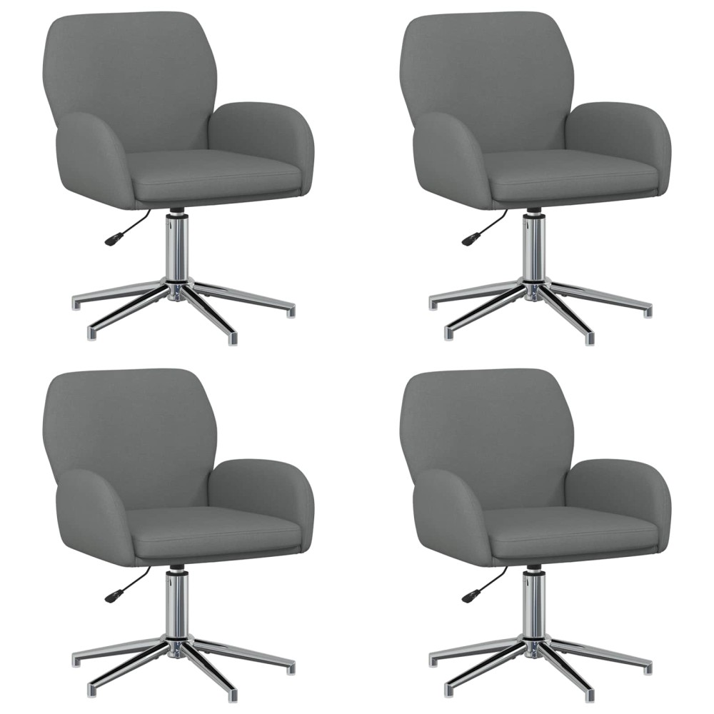 vidaXL Καρέκλες Γραφείου με Περιστροφή 4 τμχ. 54 x 58 x 90 εκ. Ύφασμα