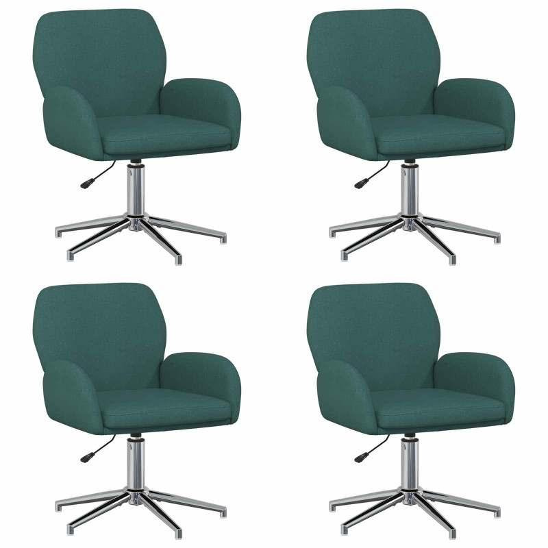 vidaXL Καρέκλες Γραφείου με Περιστροφή 4 τμχ. 54 x 58 x 90 εκ. Ύφασμα