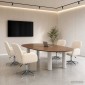 vidaXL Καρέκλες Γραφείου με Περιστροφή 4 τμχ. 54 x 58 x 90 εκ. Κρεμ