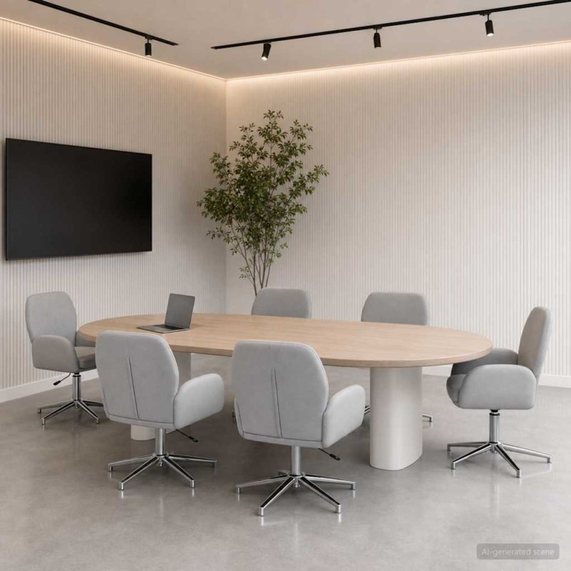vidaXL Καρέκλες Γραφείου με Περιστροφή 6 τμχ. 54 x 58 x 90 εκ. Ύφασμα