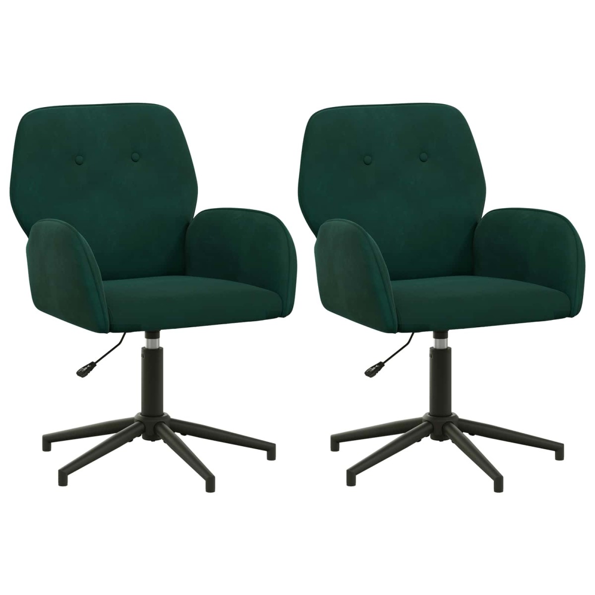 vidaXL Καρέκλες Γραφείου με Περιστροφή 2 τμχ. 54 x 55 x 90 εκ Βελούδο
