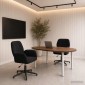 vidaXL Καρέκλες Γραφείου με Περιστροφή 2 τμχ. 54 x 55 x 90 εκ Μαύρο