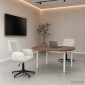 vidaXL Καρέκλες Γραφείου με Περιστροφή 2 τμχ. 54 x 55 x 90 εκ Κρεμ