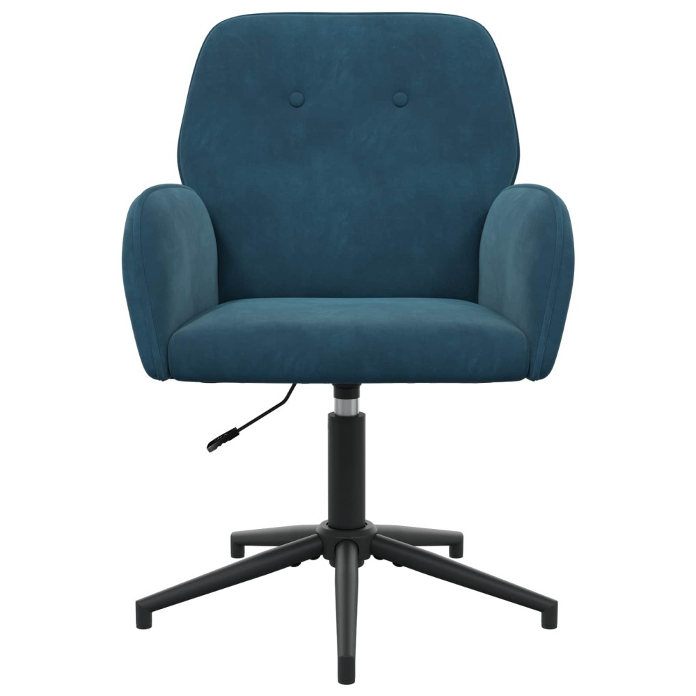 vidaXL Καρέκλες Γραφείου με Περιστροφή 2 τμχ. 54 x 55 x 90 εκ Μπλε