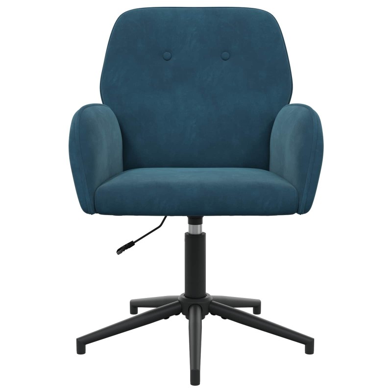 vidaXL Καρέκλες Γραφείου με Περιστροφή 2 τμχ. 54 x 55 x 90 εκ Μπλε