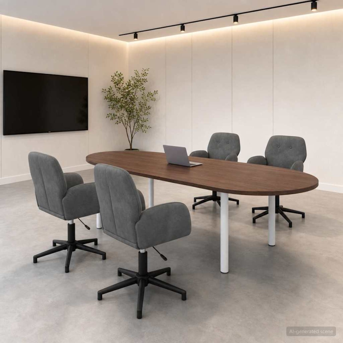 vidaXL Καρέκλες Γραφείου με Περιστροφή 4 τμχ. 54 x 55 x 90 εκ Βελούδο