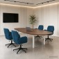 vidaXL Καρέκλες Γραφείου με Περιστροφή 4 τμχ. 54 x 55 x 90 εκ Μπλε