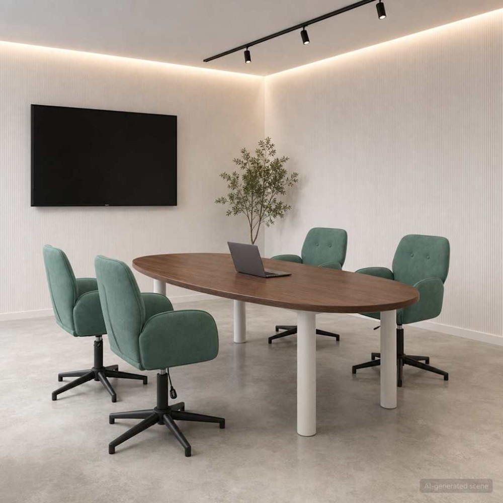 vidaXL Καρέκλες Γραφείου με Περιστροφή 4 τμχ. 54 x 55 x 90 εκ Θαλασσί