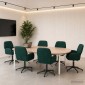 vidaXL Καρέκλες Γραφείου με Περιστροφή 6 τμχ. 54 x 55 x 90 εκ Βελούδο