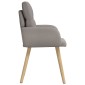 vidaXL Καρέκλες φαγητού 4 τμχ. Ύφασμα Taupe 60 x 56 x 96 εκ