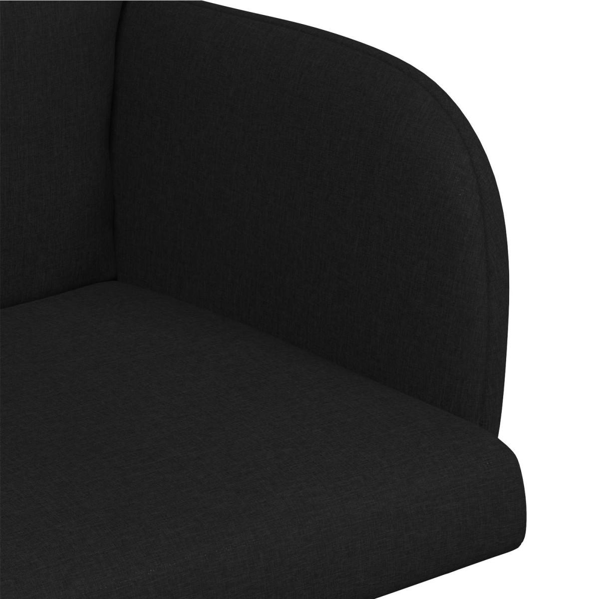 vidaXL Καρέκλες φαγητού 6 τμχ. Ύφασμα Μαύρο 60 x 56 x 96 εκ