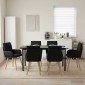 vidaXL Καρέκλες φαγητού 6 τμχ. Ύφασμα Μαύρο 60 x 56 x 96 εκ