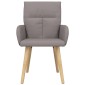 vidaXL Καρέκλες φαγητού 6 τμχ. Ύφασμα Taupe 60 x 56 x 96 εκ