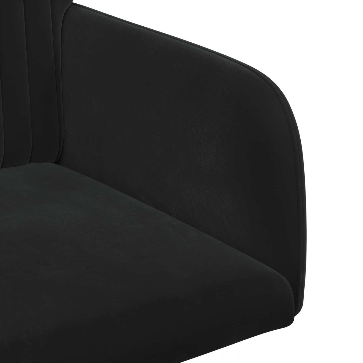 vidaXL Καρέκλες φαγητού 6 τμχ. Βελούδο Μαύρο 55 x 50 x 84 εκ.