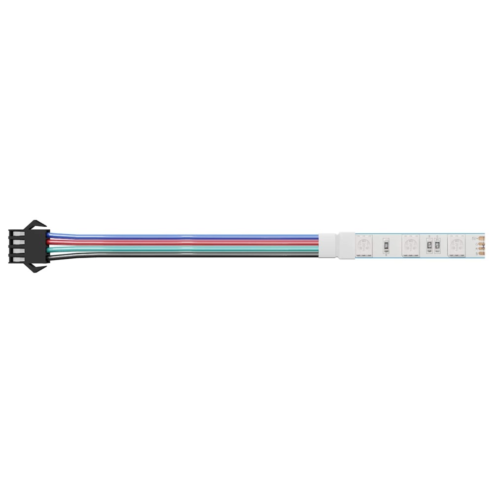 vidaXL Λωρίδα LED 2 τμχ. Μαύρο και Λευκό Χαλκός και Πλαστικό