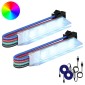 vidaXL Λωρίδα LED 2 τμχ. Μαύρο και Λευκό Χαλκός και Πλαστικό