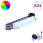 vidaXL Λωρίδα LED 12 τμχ. Μαύρο και Πολύχρωμο Χαλκός και Πλαστικό