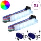 vidaXL Λωρίδα LED 2 τμχ. Μαύρο και Πολύχρωμο Χαλκός και Πλαστικό
