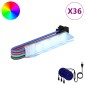 vidaXL Λωρίδα LED 12 τμχ. Μαύρο και Πολύχρωμο Χαλκός και Πλαστικό