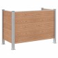 vidaXL Φράχτης Σκουπιδιών Καφέ 161 x 85 x 115 εκ Αλουμίνιο και WPC