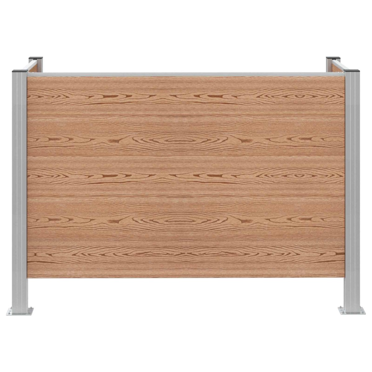 vidaXL Φράχτης Σκουπιδιών Καφέ 161 x 85 x 115 εκ Αλουμίνιο και WPC
