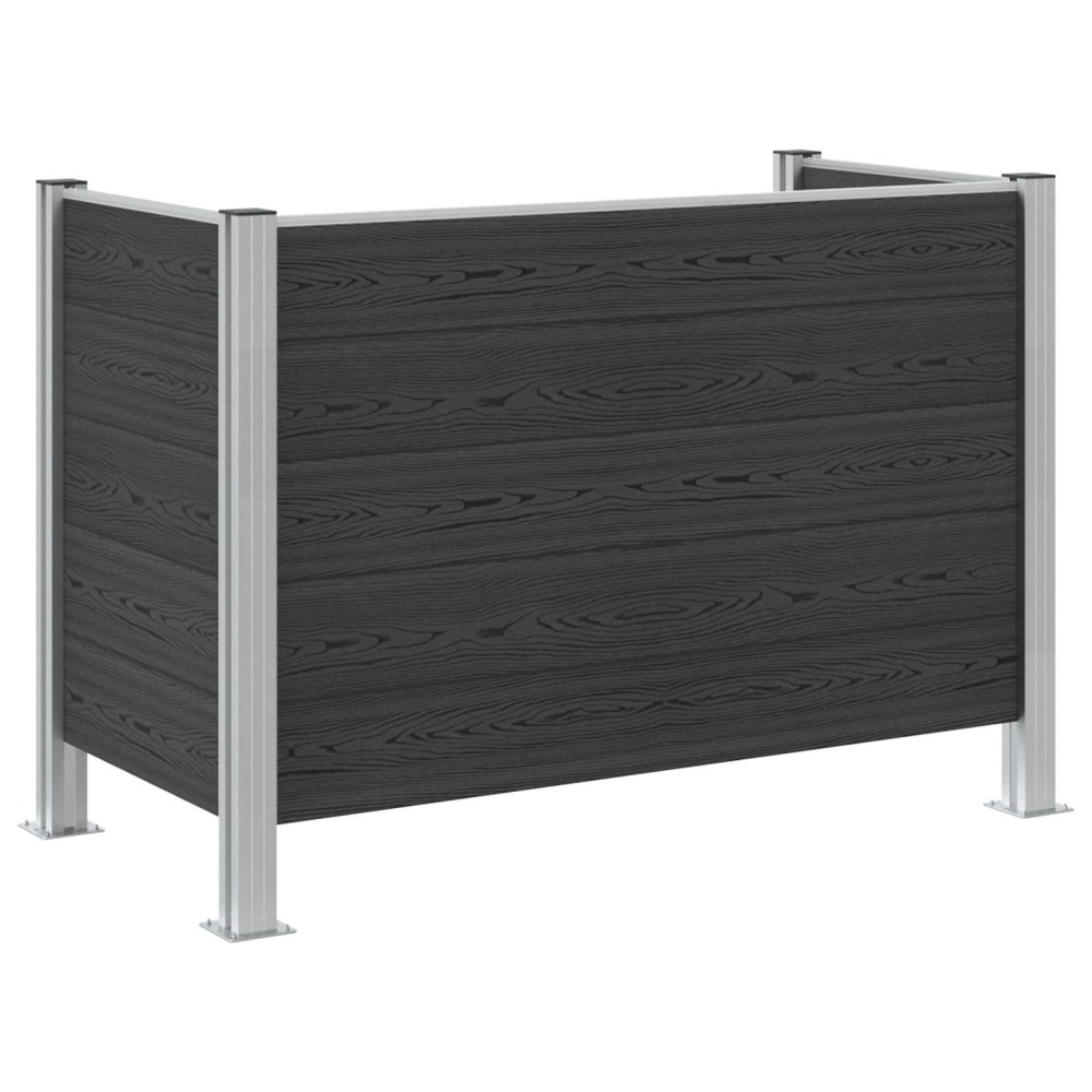 vidaXL Φράχτης Σκουπιδιών Γκρι 161 x 85 x 115 εκ Αλουμίνιο και WPC