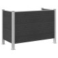 vidaXL Φράχτης Σκουπιδιών Γκρι 161 x 85 x 115 εκ Αλουμίνιο και WPC