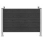 vidaXL Φράχτης Σκουπιδιών Γκρι 161 x 85 x 115 εκ Αλουμίνιο και WPC