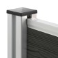 vidaXL Φράχτης Σκουπιδιών Γκρι 161 x 85 x 115 εκ Αλουμίνιο και WPC