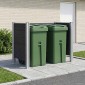 vidaXL Φράχτης Σκουπιδιών Γκρι 161 x 85 x 115 εκ Αλουμίνιο και WPC