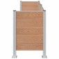 vidaXL Φράχτης Σκουπιδιών Καφέ 237 x 85 x 115 εκ Αλουμίνιο και WPC