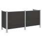 vidaXL Φράχτης Σκουπιδιών Γκρι 237 x 85 x 115 εκ Αλουμίνιο και WPC