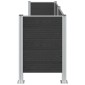 vidaXL Φράχτης Σκουπιδιών Γκρι 237 x 85 x 115 εκ Αλουμίνιο και WPC