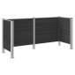 vidaXL Φράχτης Σκουπιδιών Γκρι 237 x 85 x 115 εκ Αλουμίνιο και WPC