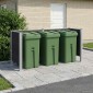 vidaXL Φράχτης Σκουπιδιών Γκρι 237 x 85 x 115 εκ Αλουμίνιο και WPC