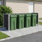 vidaXL Φράχτης Σκουπιδιών Γκρι 315 x 85 x 115 εκ Αλουμίνιο και WPC