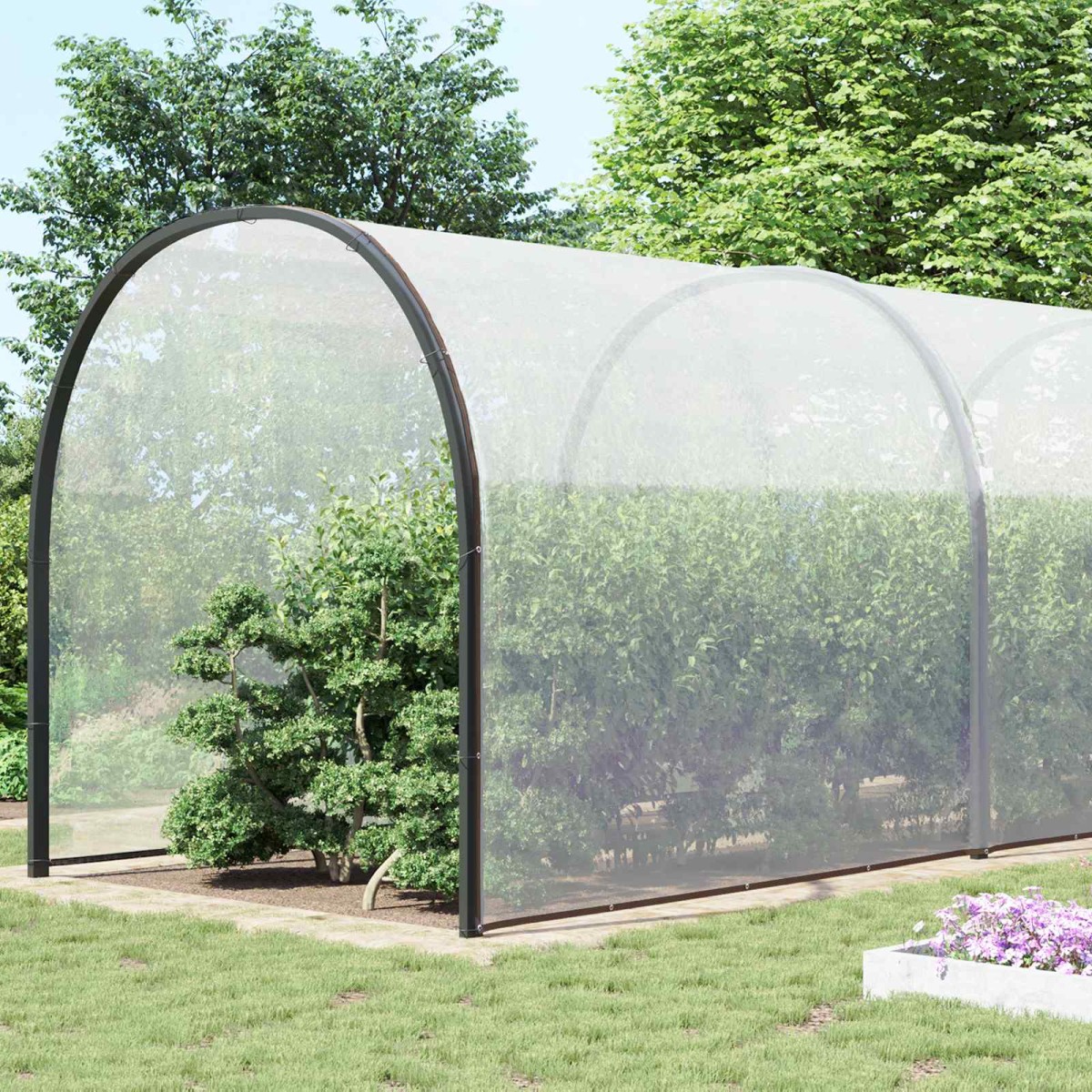 vidaXL Κάλυμμα Φυτών Διαφανές 10 x 12 m PE