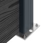 vidaXL Σετ Φράχτη 5 τμχ. 872 x 186 cm WPC και Αλουμίνιο Μαύρο